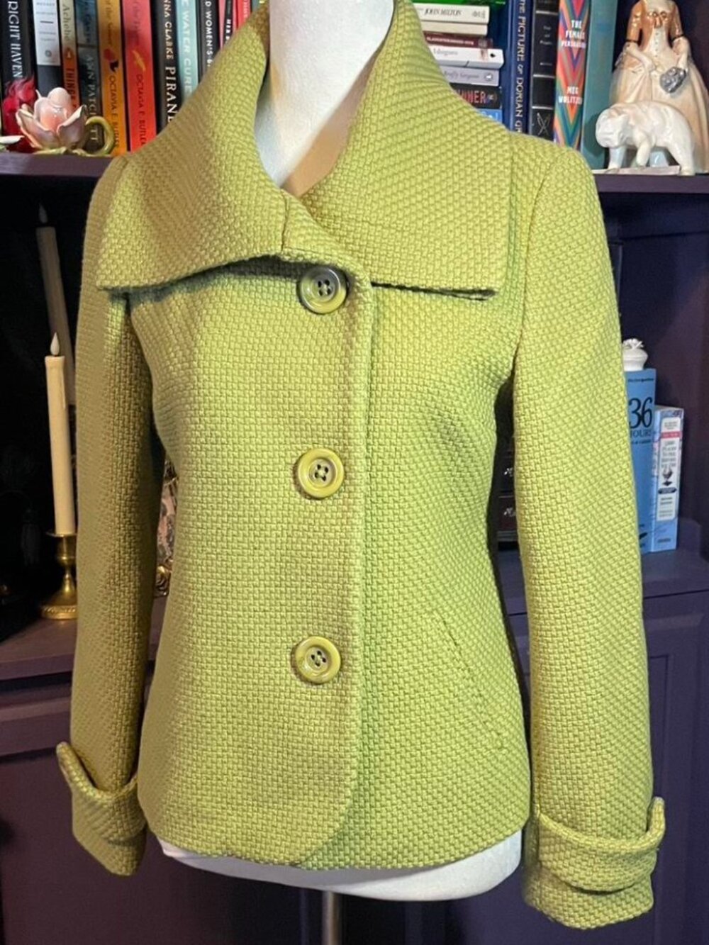 Women's Green Wool Blend Jacket